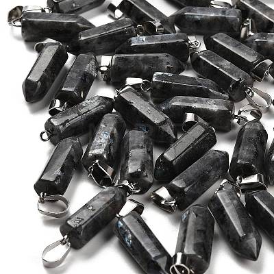 Natural Labradorite Pendants G-Z067-07P-24-1