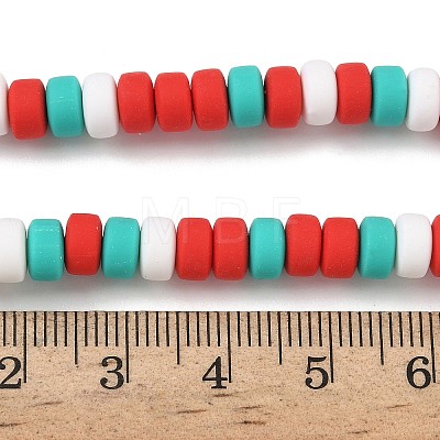 Christmas Handmade Polymer Clay Beads Strands CLAY-F006-01B-1