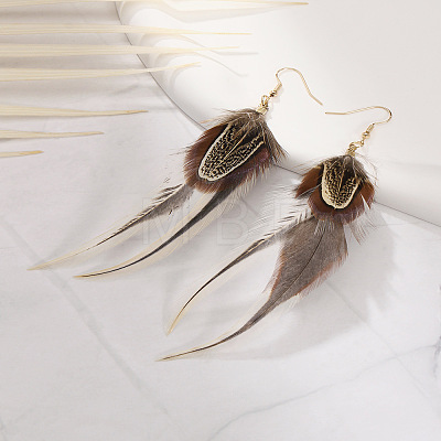 Bohemian Style Feather Dangle Earrings FS-WG092BC-05-1