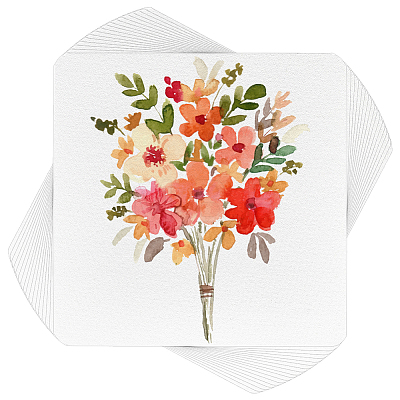 50Pcs Paper Greeting Cards AJEW-WH0752-314B-1