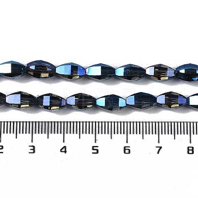 Electroplate Glass Beads Strands GLAA-Q101-03A-FR01-1