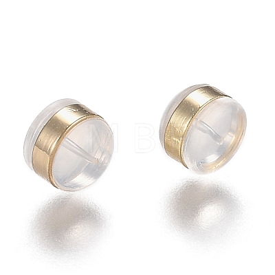 Brass Rings Silicone Ear Nuts SIL-N003-03LG-1