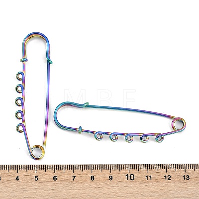 Ion Plating(IP) 304 Stainless Steel Safety Pins Brooch Findings STAS-K252-05C-RC-1