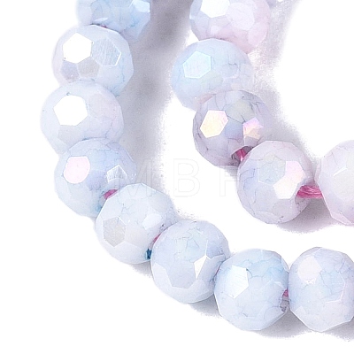 Anti-Tarnish Electroplate Glass Beads Strands EGLA-ZX010-4mm-07-1