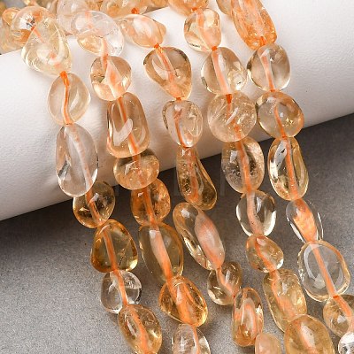 Natural Citrine Beads Strands G-F575-12-1
