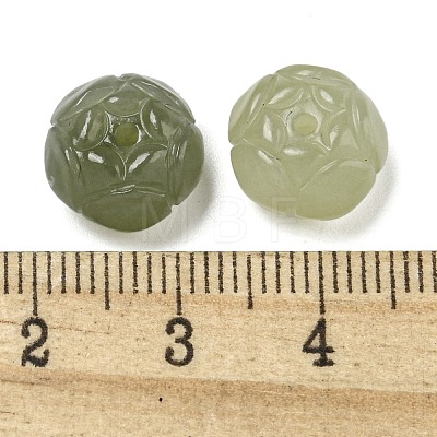 Natural Nephrite Jade/Hetian Jade Carved Beads G-H036-01-1