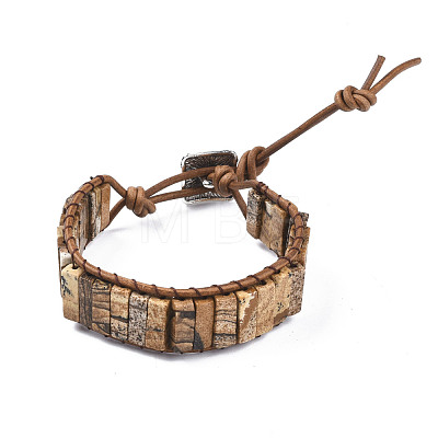 Cowhide Leather Cord Bracelets BJEW-R309-01A-10-1