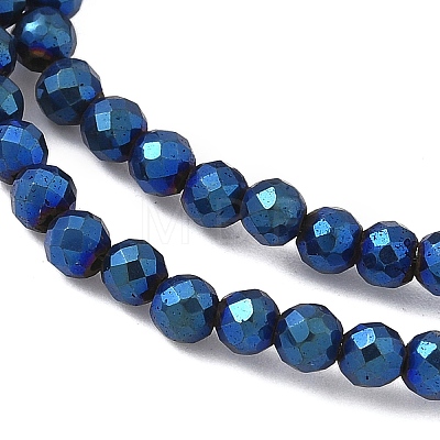 Electroplate Synthetic Magnetic Hematite Beads Strands G-A263-B01-02F-1