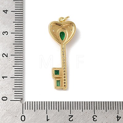 Rack Plating Brass Micro Pave Cubic Zirconia Pendants KK-U022-16D-02-1