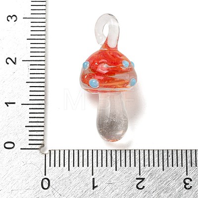 Handmade Lampwork Pendants LAMP-S067-02G-1