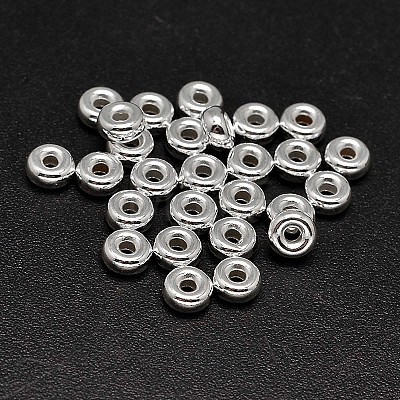 Rondelle 925 Sterling Silver Spacer Beads STER-F019-01C-1