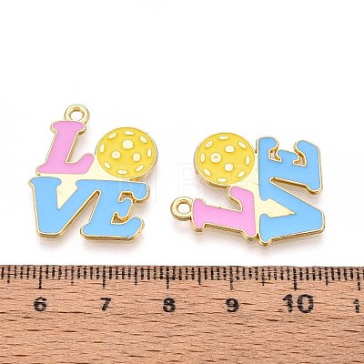 Alloy Enamel Sports Pendants ENAM-T022-76G-1