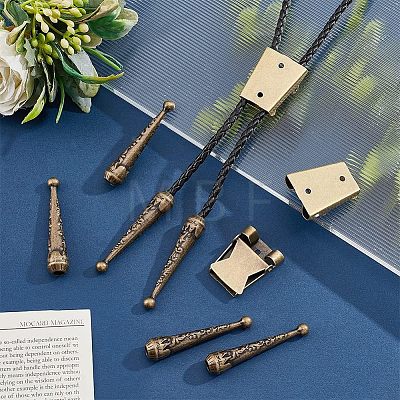  3Pcs Iron Bolo Tie Slide Clasps FIND-ANB0003-18AB-1