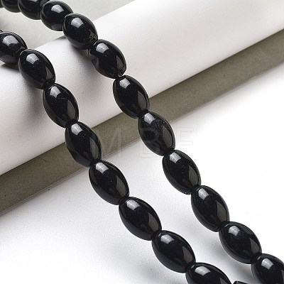 Natural Black Jasper Beads Strands G-B106-B17-01-1