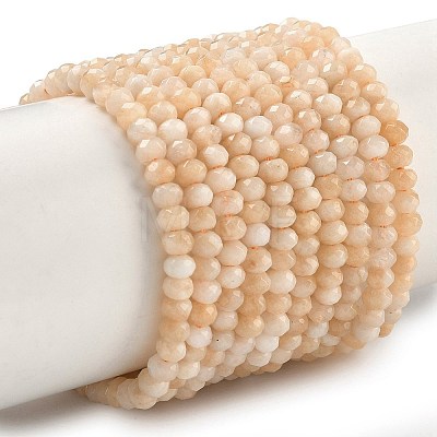 Dyed Natural Malaysia Jade Rondelle Beads Strands G-E316-2x4mm-36-1