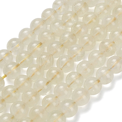 Natural Lemon Quartz(Heated) Beads Strands G-L642-B13-8mm-1