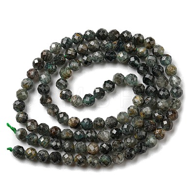 Natural Green Quartz Beads Strands G-C052-09-1