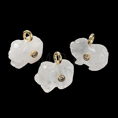 Natural Quartz Crystal Carved Pendants GG-CBA105B-03K-G-1