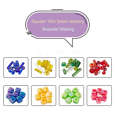 Cube & Seed Beads Kit for DIY Jewelry Making DIY-YW0004-83B-1