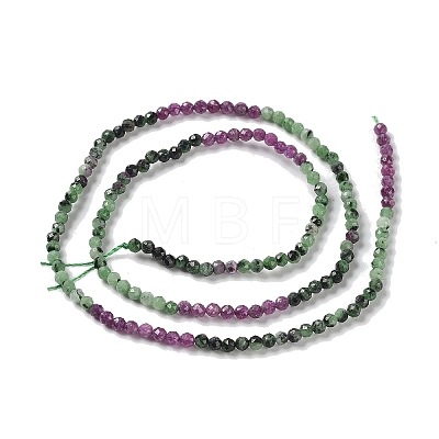 Gradient Color Natural Ruby in Zoisite Beads Strands G-D080-A03-1