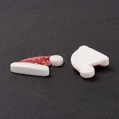 Christmas Themed Opaque Resin Cabochons CRES-P022-08-1