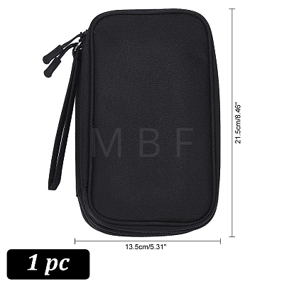 Polyester Double-Layer Electronic Organizer Bag AJEW-WH0470-11B-1