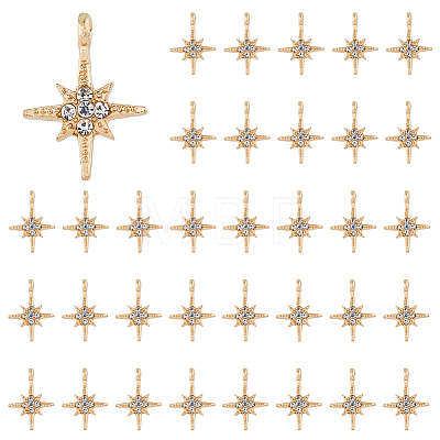 50Pcs Alloy Rhinestone Pendants FIND-DC0003-74-1