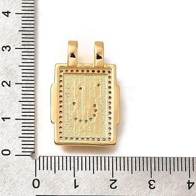 Brass Micro Pave Cubic Zirconia Pendants KK-U055-06A-02-1