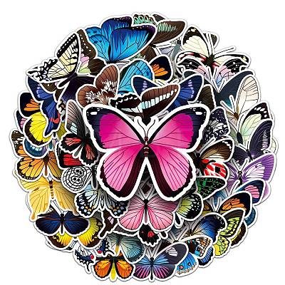 Butterfly Waterproof Self Adhesive Paper Stickers PW-WGD19AB-01-1