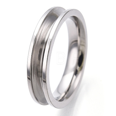 201 Stainless Steel Grooved Finger Ring Settings STAS-WH0039-11A-P-1