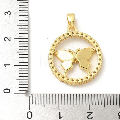 Brass Micro Pave Cubic Zirconia Enamel Pendants KK-G517-04G-01-1