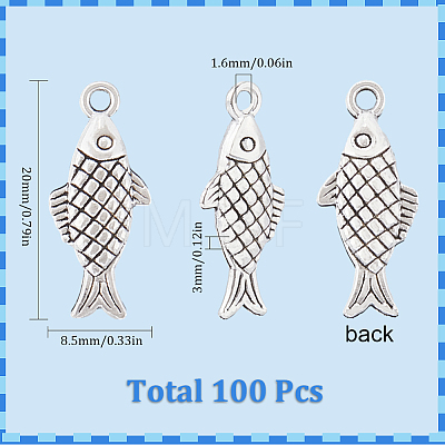 100Pcs Tibetan Style Alloy Pendants TIBE-SC0009-31-1