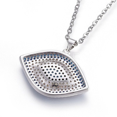 304 Stainless Steel Pendant Necklaces NJEW-L150-04-1