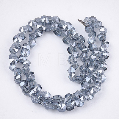 Electroplate Glass Beads Strands EGLA-S179-03B-C03-1