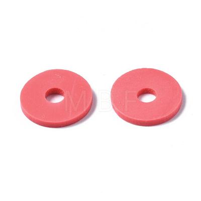 Flat Round Eco-Friendly Handmade Polymer Clay Beads CLAY-R067-12mm-14-1
