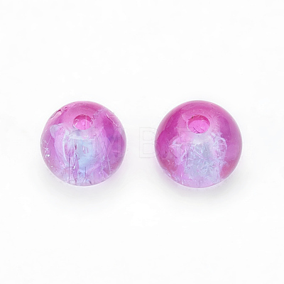 Two Tone Crackle Glass Beads X-CCG-Q002-4mm-M-1