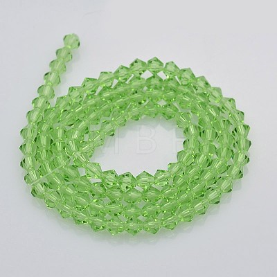 Faceted Bicone Glass Beads Strands EGLA-P017-4mm-01-1