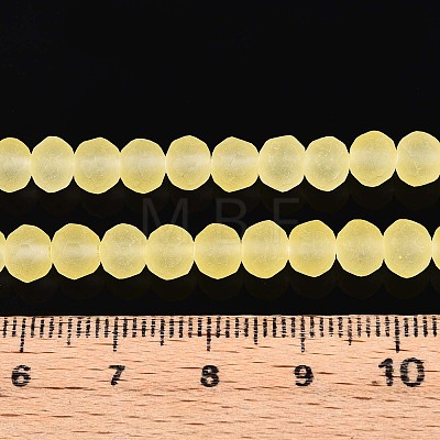 Baking Paint Frosted Glass Beads Strands FGLA-N003-6mm-08-1