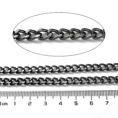 Oxidation Aluminum Diamond Cut Faceted Curb Chains CHA-H001-05B-1