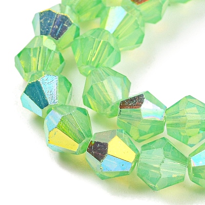 Baking Painted Transparent Glass Beads Strands GLAA-F029-TM6mm-08-1