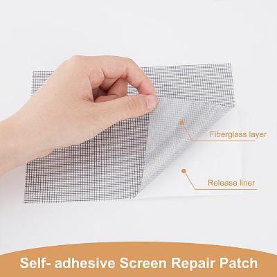 12Pcs Rectangle Glass Fiber Net Patches FIND-WH0428-09A-1