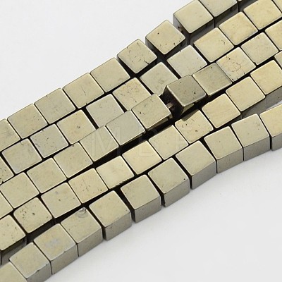 Cube Non-magnetic Synthetic Hematite Beads Strands G-D617-01D-1