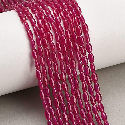 Lab Grown Red Corundum Beads Strands GG-CBAC488-02A-1