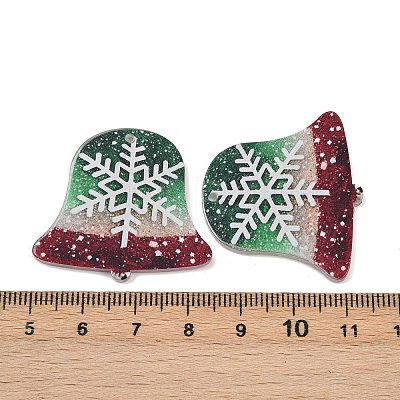 Christmas Themes Opaque Printed Acrylic Pendants OACR-B037-05-1