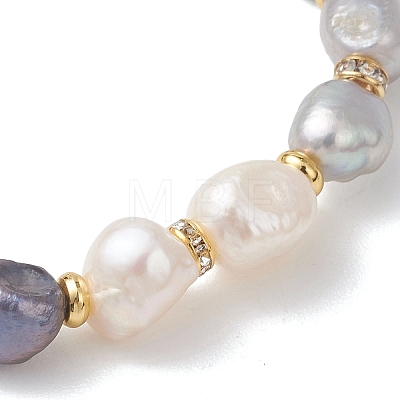 Natural Cultured Freshwater Pearl Beads Stretch Bracelets for Women BJEW-JB13387-1