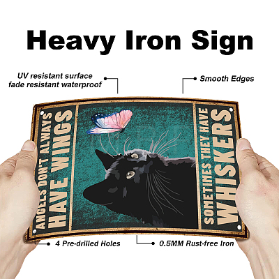 Vintage Metal Tin Sign AJEW-WH0189-096-1