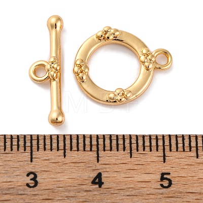 Brass Toggle Clasps KK-S403-22G-1