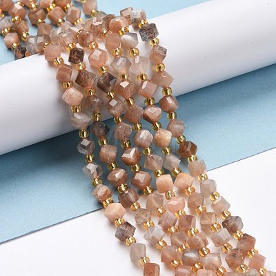 Natural Multi-Moonstone Beads Strands G-P463-06-1