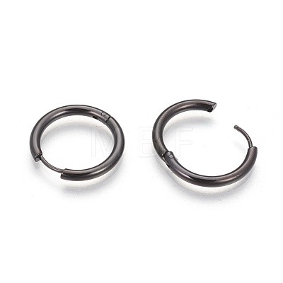 304 Stainless Steel Hoop Earrings EJEW-P177-B-16-1