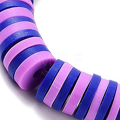 7Pcs 7 Style Polymer Clay Heishi Surfer Stretch Bracelets Set BJEW-SW00088-04-1